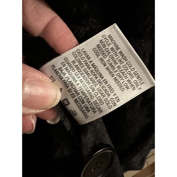 Jaclyn Smith Womens Small Hooded Shearling Fox Fur Lined Coat Button Up NWT - Picture 6 of 7